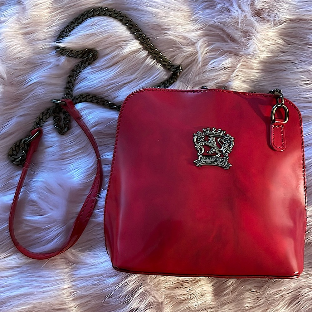 PRATESI Volterra Bruce Patent Leather Chain Link Crossbody